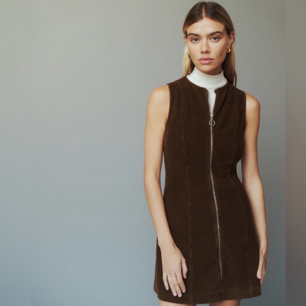 Reformation Suzie Corduroy mini dress - Size 8